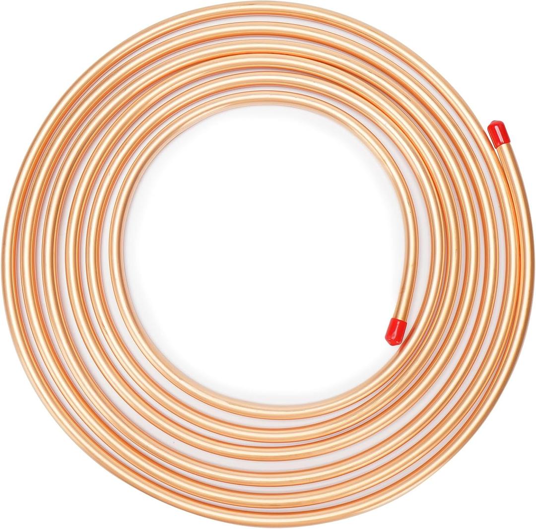 1/2" OD x 5 Ft C12200 ASTM B280 Copper Pipe, T2 Pure Copper Tube, Refrigeration ACR Tubing, HVAC, DIY