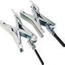 MaxxHaul 70074 Tandem Wheel Chock Lock  Universal Fit, Scissor-Action Design, Extends 1.5"6", Anti-Theft Padlock Compatible, Zinc Coated Steel for Trailers, RVs, & Campers