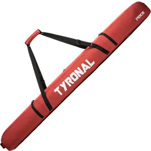 Ski Bag for Air Travel,Single Ski Carry Bag With Fully Padded Protection,Water-Resistant and Durable Fits Up From 175cm to 190cm Skis. (RED)