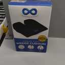 Everlasting Comfort Car Seat Cushion for Driving - Wedge Car Cushion for Office, Travel, Gaming Chair Memory Foam Driver Booster for Short People, Non-Slip, Washable Cover, Back & Sciatica Relief (Black)