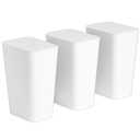 Yieach 12L White Slim Bathroom Trash Can with Lid, 3.17 Gallon Pet/ Dog Proof Kitchen Trash Can, Rectangle Thin Garbage Can, Covered Waste Basket, Narrow Small Plastic Trashcan for Room, Bedroom, Office, 3PCS