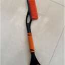 Detachable Snow Brush and Ice Scraper for Car Windshield - 23.6" Scratch-Free Snow Remover with Comfortable Foam Grip for Car Windows and Roof(Orange)