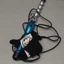 Bed Head Rock N Roller Clamp Free 2-in-1 Curling Wand | Round Barrel for Tousled Waves (Blue)