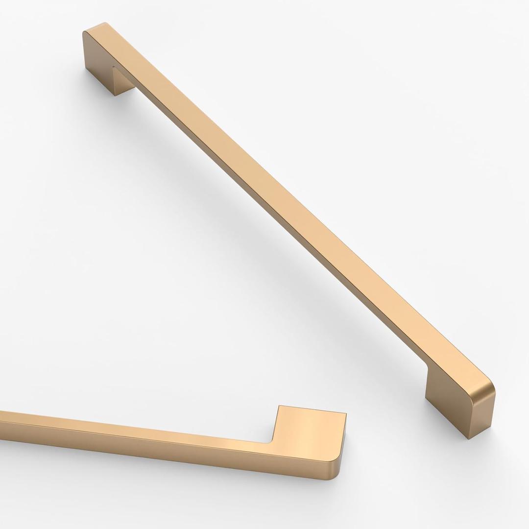 Asidrama 10 Pack 10 Inch(256mm) Champagne Bronze Cabinet pulls Cabinet pulls Kitchen Cabinet Handles, Cabinet Pulls Kitchen Cabinet Hardware for Cupboard Drawer Pulls (10" Hole Center)