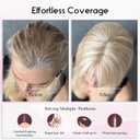 EMMOR Human Hair Toppers for Women with Thinning Hair with Bangs 12inch Skin Scalp 5"6" Big Base Cover Hair Loss Top Hairpieces Wiglets(Ash Brown)