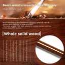 GUYUE Handmade Wooden Walking Cane for Men and Women Ergonomic Wood Cane for Seniors Better Rubber Tips - 37 Inches