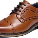 Bruno Marc Big Kid Prince_K_1 Brown Boy's Classic Oxfords Dress Shoes Size 4 M US Big Kid