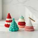 4Pcs Pine Tree Candle Molds, Silicone Candle Molds for Candle Making, 3D Evergreen Tree Molds for Epoxy Resin Soap Chocolate Wax DIY Crafts Home Decor Nature-Inspired Handmade Gift
