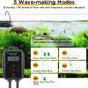 Hygger Aquarium Wave Maker - Adjustable Cross Flow Pump with LED Display Controller, Magnetic DC 24V Powerhead for Freshwater & Marine Reef Aquariums Up to 265 Gallon (25W)