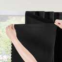 RYB HOME 100% Blackout Self Adhesive Portable Blackout Curtain, Greyish White, W35 x L48, 1 Panel | Thermal Insulated No Drill Easy to Install in Bedroom Window