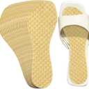 Chicingyou 20 Pairs Disposable Shoe Liners for Women Sweaty Feet Breathable Self-Adhesive Sockless Shoe Insert Insoles for Sandals High Heel Non-Slip Barefoot Insert for Flats Open Toe Shoes (Yellow)