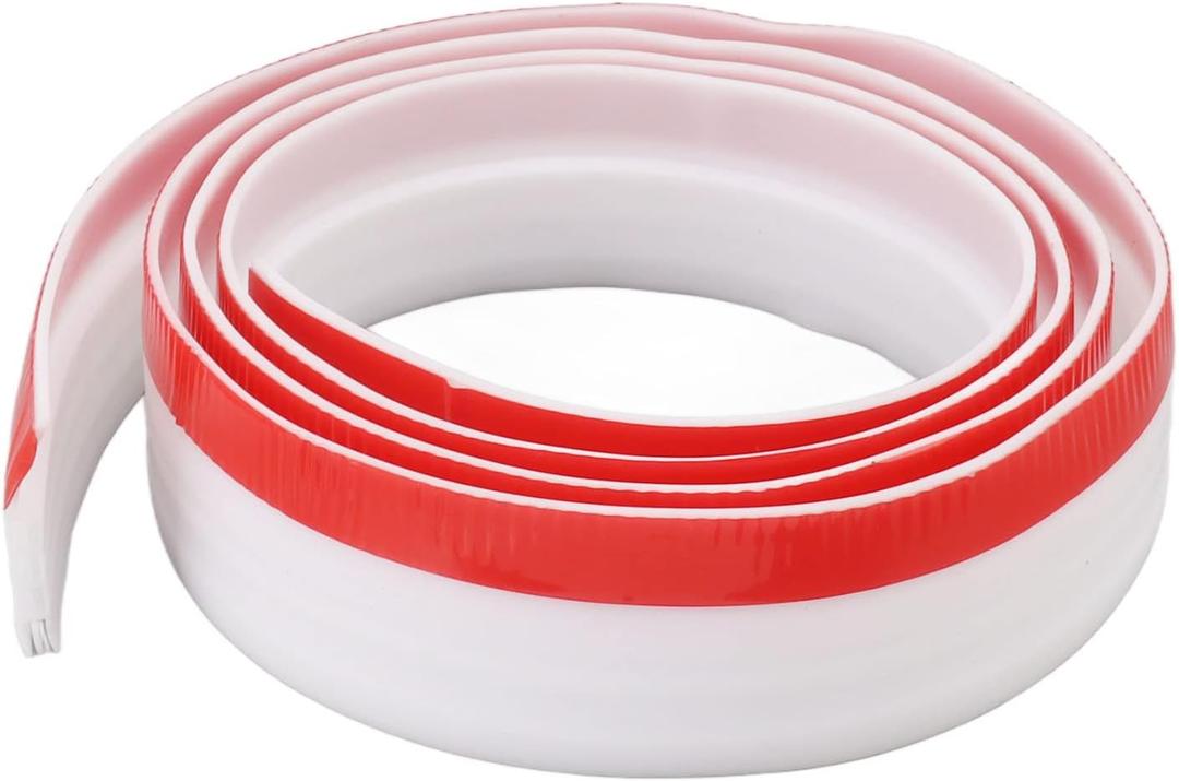 Adhesive Under Door Sweep Weather Stripping Soundproof Rubber Bottom,Under Door Sweep Weather Stripping Soundproof Rubber Bottom Seal Strip Draft Stopper Draught Excluder (White), 39x2inch