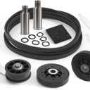 Upgraded Dryer Rebuild Kit Compatible with Speed Queen 1992 & Newer SM, Include RB170002 Dryer Roller Kit & D516792 Dryer ldler Pulley & D511255P Dryer Cylinder Belt & RB170003 Dryer Drum Glide Kit