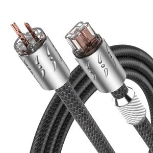 Viborg 20A HiFi Power Cable, 3.3FT, 2x9AWG, Hi-End Power Cord, US AC Mains Cord Audiophile Power Wire with Pure Copper Power Plug US+IEC C19 Connector