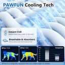 Cat Cooling Mat with Soft U-Shaped Pillow– Breathable Calming Cooling Pad for Cats– Portable Washable Summer Cooling Cat Bed for Indoor Or Travel Use,Blue Cat