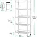 HDANI Storage Shelves,5-Tier Metal Storage Rack with Shelf,Shelf Organizer,Garage Standing Shelving Unit for Laundry,Bathroom,Kitchen,Pantry, Closet,23.6''W X 13.8''D X 63''H,White