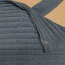 V FOR CITY Maternity Dress for Baby Shower Cable Knit Slit Pregnancy Dresses Casual Sleeveless Bodycon Pregnant Clothes (Medium, Blue)