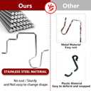 Tryly 100PCS Gutter Clips for Hanging Outdoor Lights, Gutter Guards Christmas Light Hooks Clips, Stainless Steel Gutter Hooks for Outdoor Halloween Christmas Lights (100)