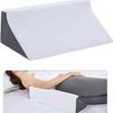 Wedge Pillow for Sleeping, Side Sleeper Body Back Positioners for Back Pain, Preventing Bedsores, After Surgery, Pregnancy Support, Ankle Support, Bed Wedge Pillow for Side Sleepers (20 Inch Length, Gray White)