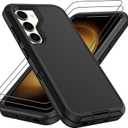 For Samsung Galaxy S23 Plus Case : 14FT Military Grade Drop Protection & Anti-Slip Design Phone Case with 2Pc HD Screen Protector,Shockproof/Dustproof/DropProof Protective Case for S 23 Plus-Black