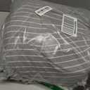 Bedsure Striped Duvet Cover King, 100% Washed Cotton Duvet Cover LinenLike, PureWoven with Reversible YarnDyed Design & DoubleStitch Craft, 3-Piece with Zipper, Stripes Dark Grey, 104"x90"