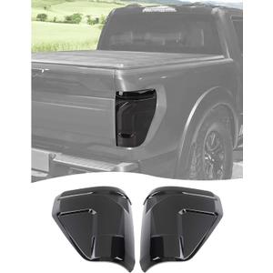Hoolcar Tail Light Lamp Cover Guard Trim Compatible with Ford F150 Raptpr 2024 2025 (Smoked Black)