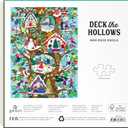 Galison Deck The Hollows Puzzle – 1000 Piece Holiday Puzzle with Illustrated Tree Scenes, 20 inches by 27 inches