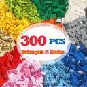 300 PCS Building Bricks Compatible with Lego Classic - 300 Pieces Basic Bulk Building Blocks in Random Color - Mixed Shape (300PCS)