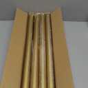 Gold Curtain Rods, Room Darkening Rod for Windows 48 to 90 Inches(4-7.5Ft), Wrap Around Curtain Rods, Heavy Duty Blackout Drapery, Modern Decorative Window Treatment Rod, Gold