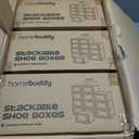 HomeBuddy Shoe Organizer for Closet - 12 Pack Shoe Boxes Clear Plastic Stackable Bins, Clear Shoe Boxes Stackable with Lids, Sneakers Storage Case, Zapateras Organizer for Shoes, Closet Shoe Organizer, Pack Of 3