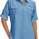 Willit Women's UPF 50+ Sun Protection Shirts Long Sleeve Fishing Shirts SPF Quick Dry Hiking Outdoor Shirts (Atoll) S
