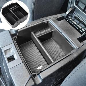 EDBETOS Center Console Organizer Tray Compatible with Jeep Wrangler JK/JKU 2011-2018 Rubicon Sport Sahara Accessories Armrest Storage Glove Box, (Black Trim)