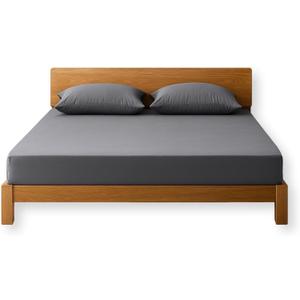 Grounding Sheet, Fitted King Size, Organic Cotton and Conductive Silver, Earth Connected Sheets for Improved Sleep, Pain Relief, Wellness. 78"x 80"x15", Gray Sheets with 15 Ft Grounding Cord