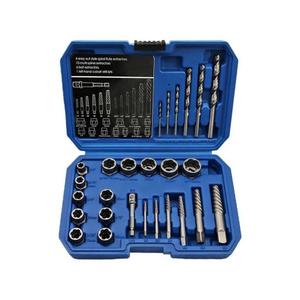 26PCS Screw Extractor Set and HSS Drill Bit Set Broken Screw Extractor Set, Easy Out Bolt Extractor Kit, with Hex Adapter, Bolt Extractor Kit for Removing Stripped, Damaged, Rusted Bolts and Nuts