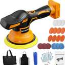 Cordless Buffer Polisher Kit For DEWALT 20V LI-ION Battery.6-Inch Orbital Buffer Polisher with 8 Variable Speed with 25pcs Polishing Accessories, for Car Polishing/Waxing (Tool Only)
