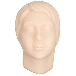 Injection Training Silicone Mannequin Head - Full Soft Silicone with Bones Inside Human Face Facial Skin Practice Model Training Practice for Micro-Plastic Suture Jewelry Display Makeup
