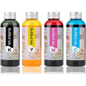 4100 ML Ink Refill Printer for 280/281XL 270/271XL 250/251XL Compatible for Canon PIXMA TS702a iP7220 MG5420 MG5520 MG6420 MX722 MX922 TR8620a TR8622a TS702 IX6820 TR6320 Printers 4 Pack BKCYM