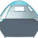 Glymnis Beach Tent Sun Shelter for 3 Person with UPF 50+ UV Protection, Lightweight & Easy Setup Beach Shade Canopy with Vent Windows & Zippered Door - Blue