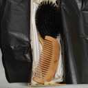 Belula 100% Boar Bristle Hair Brush Set (Medium). Soft Natural Bristles for Thin and Fine Hair. Restore Shine And Texture. Wooden Comb, Travel Bag and Spa Headband Included!