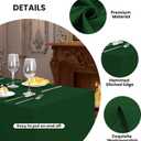 Ascoza 2 Pack Fitted Tablecloth for 4 Foot Rectangle 48 x 24 Inch Hunter Table Covers Water Resistant Polyester Cloth for Folding, Parties,Display, Trade Show (Hunter)