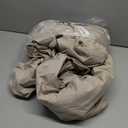 MooMee Bedding Duvet Cover Set 100% Washed Cotton Linen Like Textured Breathable Durable Soft Comfy (Heathered Tannish Linen Grey, Queen 90"x90")