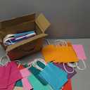 24 Colors Small Gift Bag with Handles Bulk 24PCS Paper Party Bags 8.3"x6"x3" Multiple Uses (Small Size)