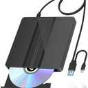 External CD/DVD Drive for Laptop, USB External DVD Drive CD Burner Reader for Laptop, DVD/CD-ROM +/-RW Disc Optical Drives for PC Desktop MacBook Mac Windows10/11 Linux OS