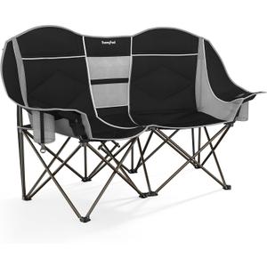 SUNNYFEEL Double Camping Chair Oversized Loveseat for Adults, Non-Heating