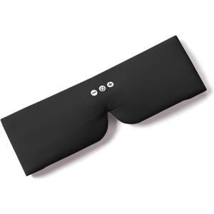 ALASKA BEAR Sleep Headphone Mask Bluetooth 5.2 HD Stereo Noise Reduction 3D Eye Mask for Sleeping Eye Contour Built-in Mask w/Thin Speakers Wireless Audio Sports Headgear(Black)