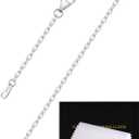 Necklace Extender Silver Durable Necklace Extenders for Women, 925 Sterling Silver Chain for Bracelet Anklet, 2 Piece Set 2" 4" Inches