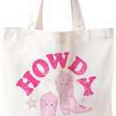 Cowgirl Western Tote Bag For Women, Cute Tote Bags, Cowgirl Accessories for Women, Western Gift (Bootspink)