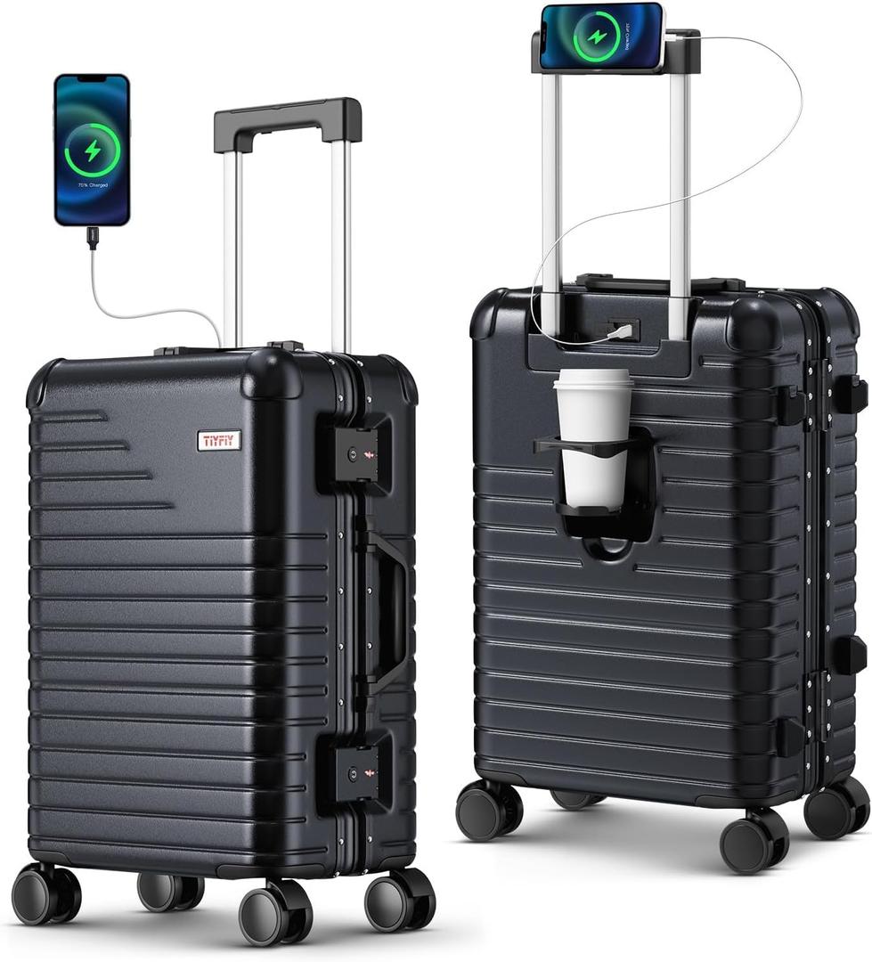 24 Inch Checked Luggage, Zipperless Hard Shell Suitcase