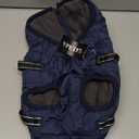 Dog Winter Coat,Warm Jacket Paded Fleece Pet Vest with Built in Harness, Windproof Reflective Cozy Adjustable Snow Pet Coat Clothes with Zipper for Small Medium Lerge Dogs (Navy Blue)