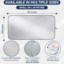 EcoNour Car Windshield Sun Shade | 2025 Upgraded Innovative No-Light-Pass Technology for Maximum Coverage | Foldable Sun Shade Keeps Your Vehicle Cool | Must-Have Car Accessories | Small (59" x 29")